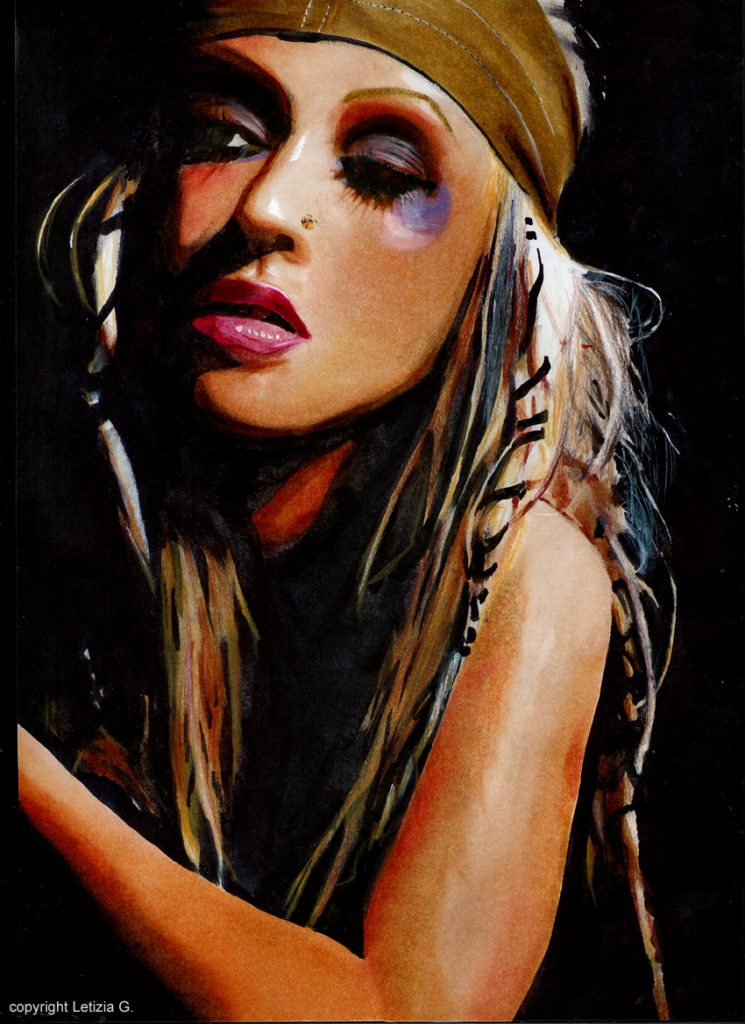 Fan Art Christina Aguilera , technique marker par letilor