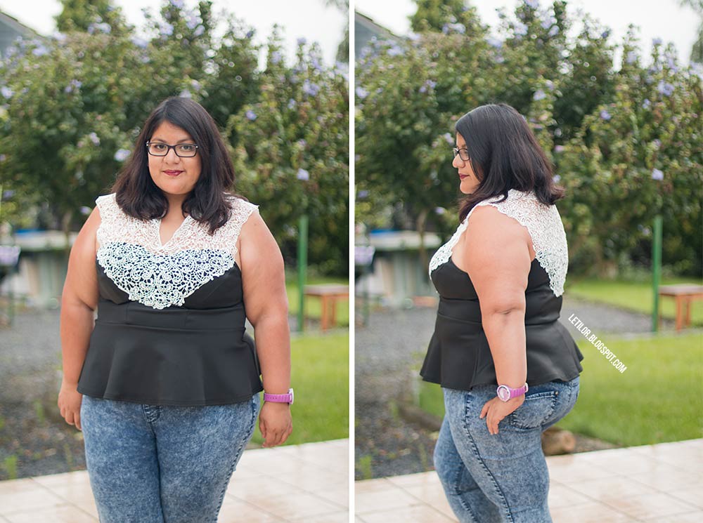 Top peplum grande taille letilor asos curve