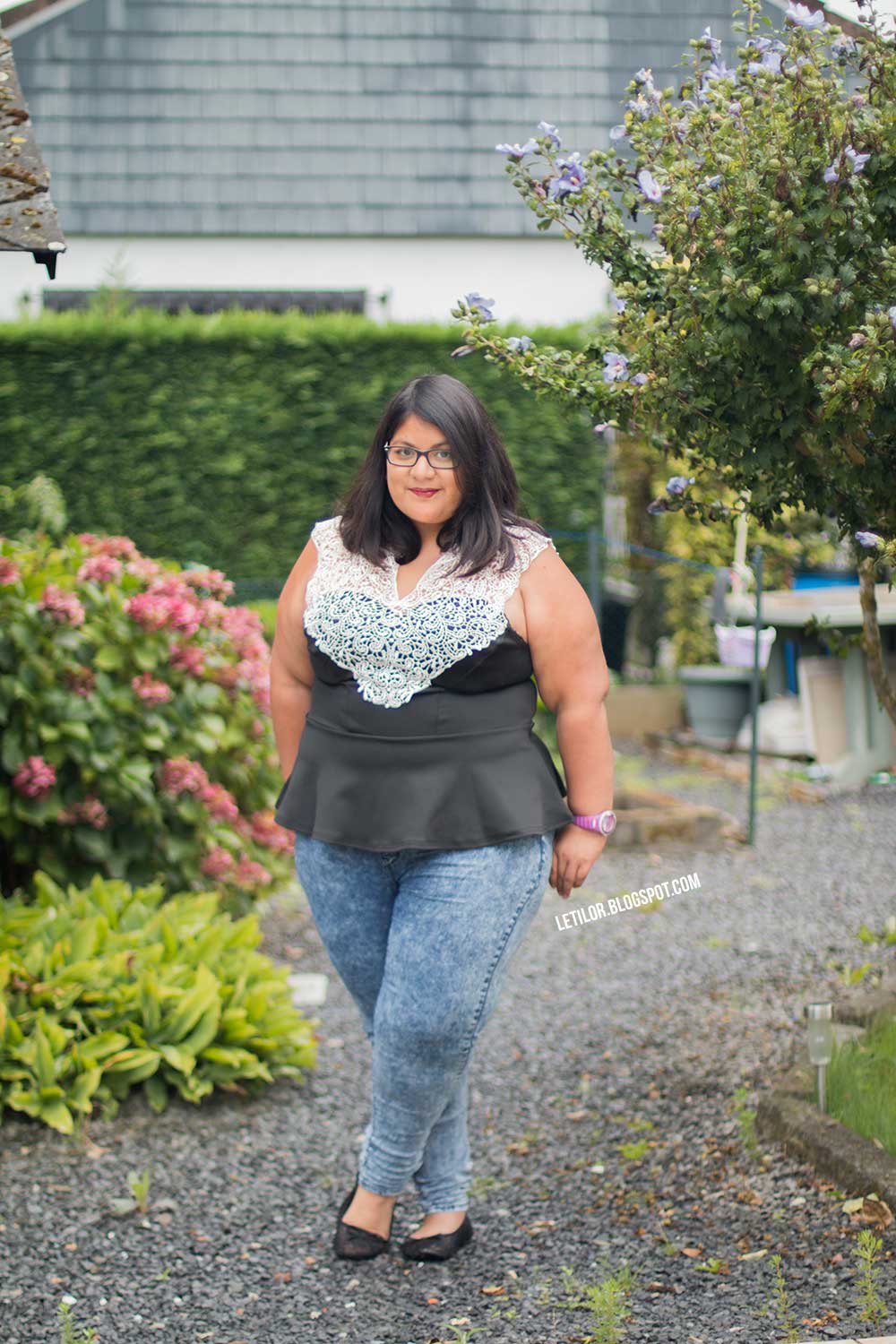 Top peplum grande taille letilor asos curve