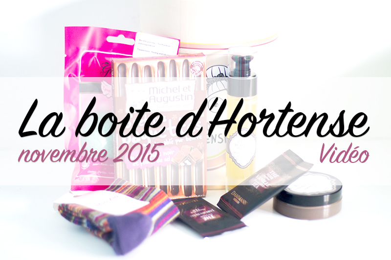 box beauté belgique boite d' Hortense novembre 2015