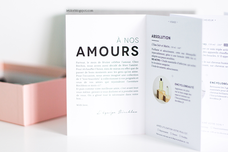 Birchbox à nos amours, février 2016