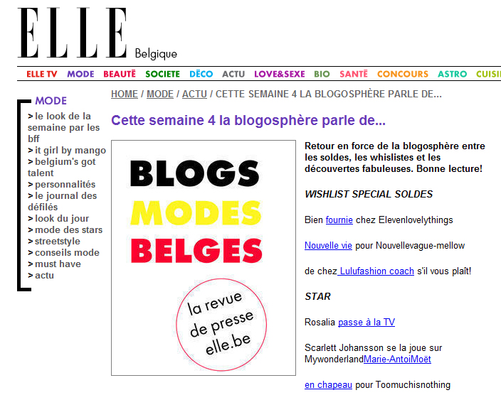 Letilor Elle blogs mode belges