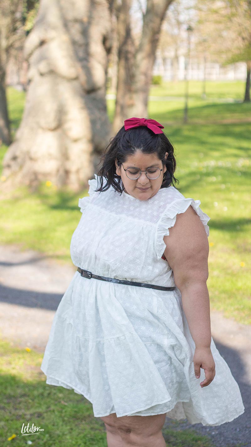 robe blanche curvy