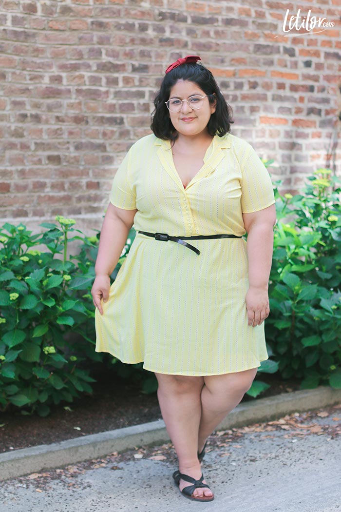 H&M grande taille, la robe jaune À tous les garçons que j'ai aimés