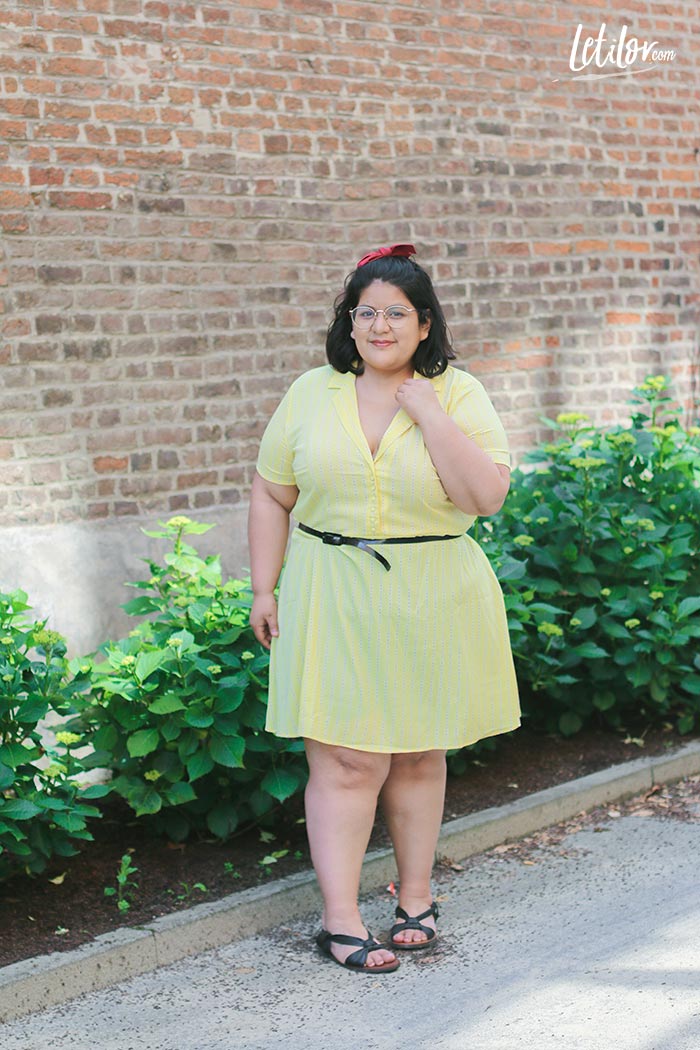 H&M grande taille, la robe jaune À tous les garçons que j'ai aimés