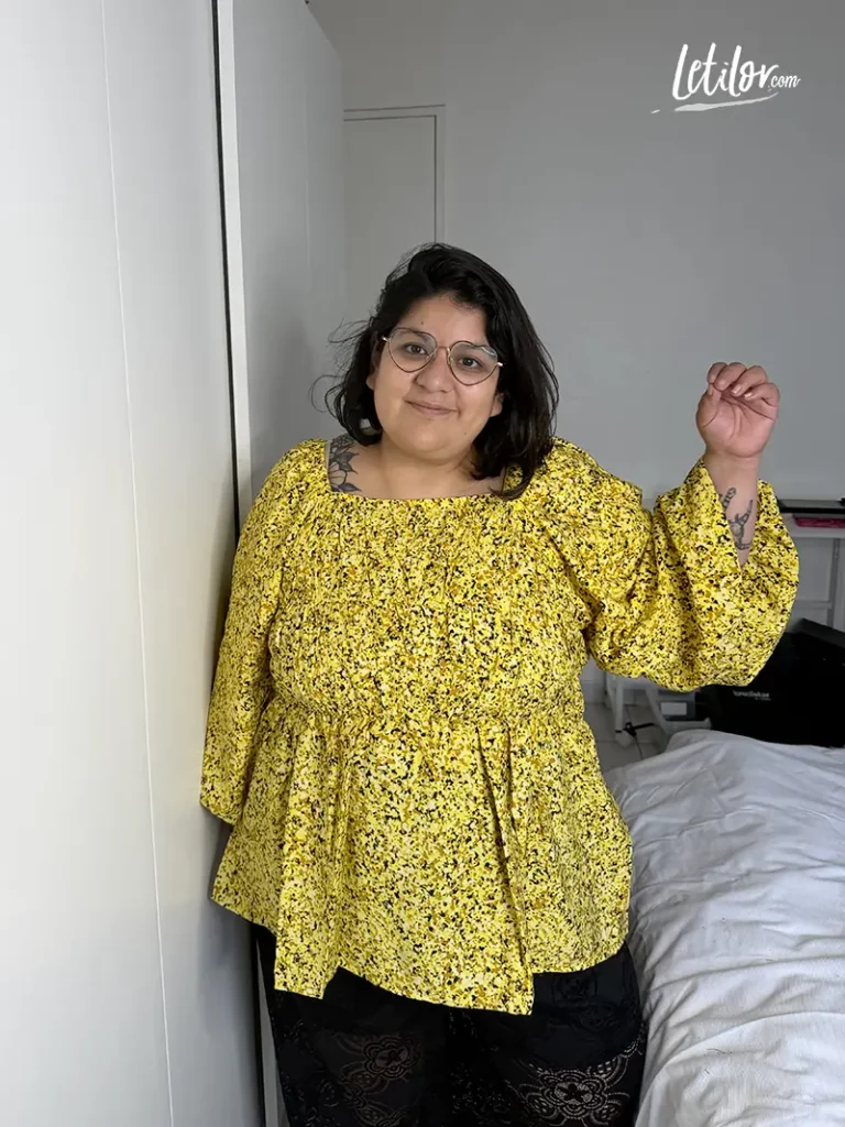Blouse jaune grande taille de Zizzi